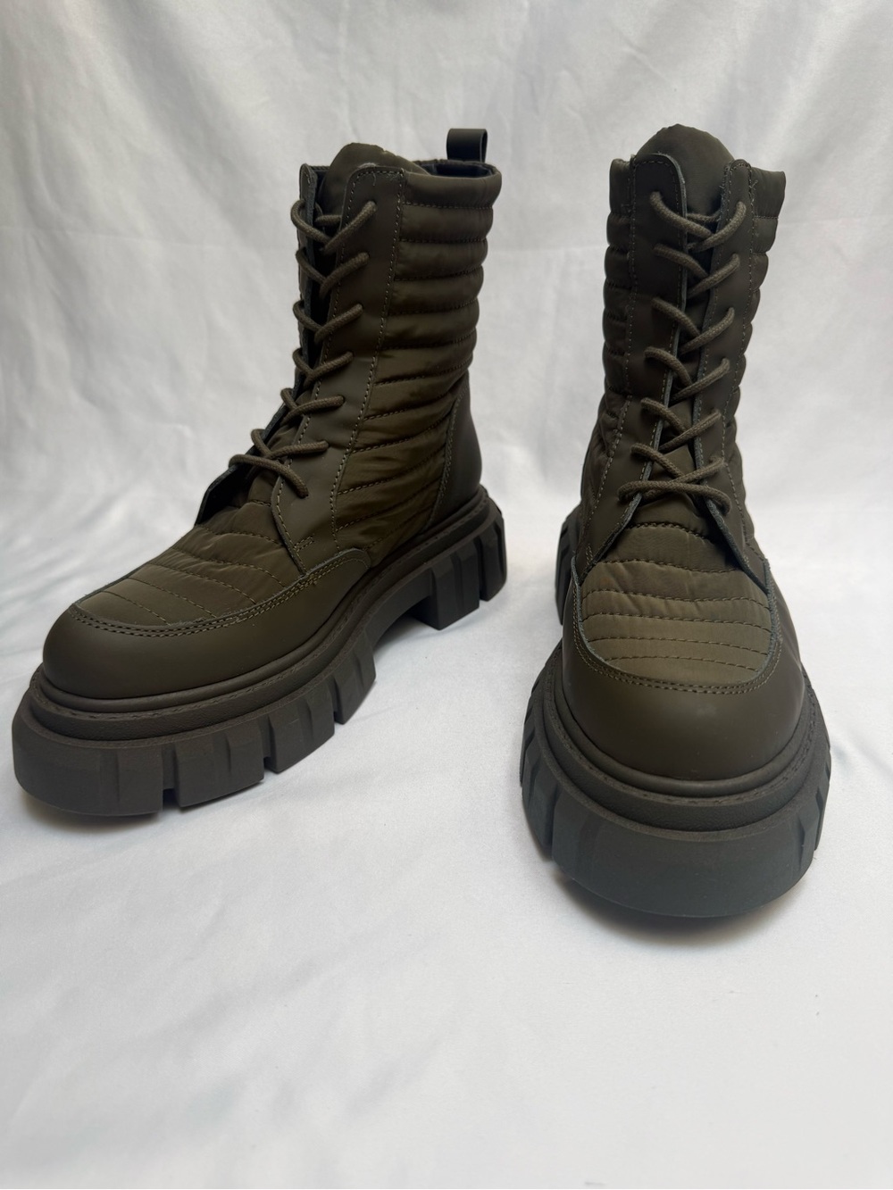 NEW Sam Edelman Women’s Olympia Olive Rounded Toe Combat Boots Sz 8 Retail $200